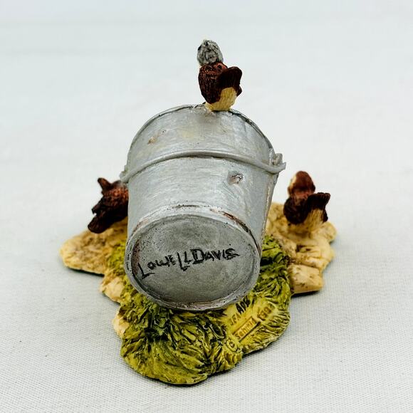 Luke 12:6 Lowell Davis Schmid RFD America Figurine Sparrows Feed Bucket 25372 - Picture 4 of 9